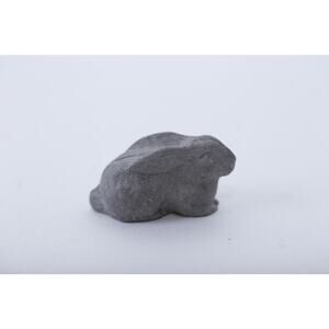 Laying Down, Loaf, Bunny, Pewter, Statue, Miniature, Game Piece, Statuette, Vint